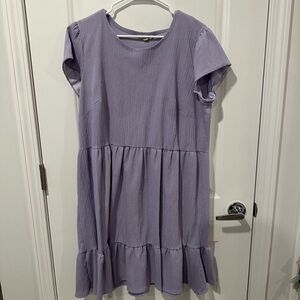 Elegant Lavender Casual Dress